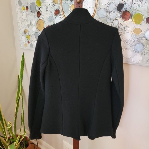 IRO Black Boiled Wool Blend Jacket US 6 - Picture 8 of 10